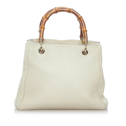 Gucci Bamboo Shopper Leather Satchel (SHG-30082)