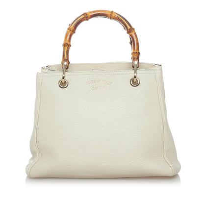 Gucci Bamboo Shopper Leather Satchel (SHG-30082)
