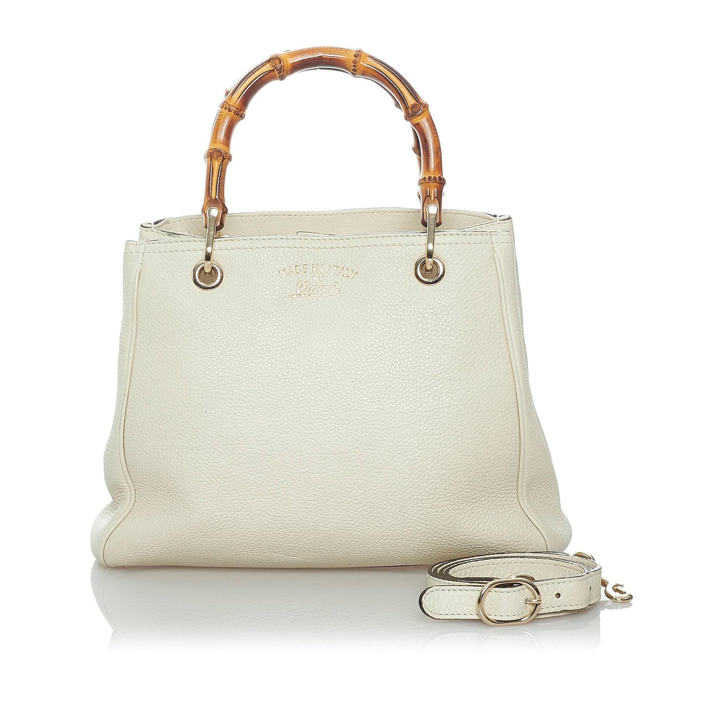 Gucci Bamboo Shopper Leather Satchel (SHG-30082)