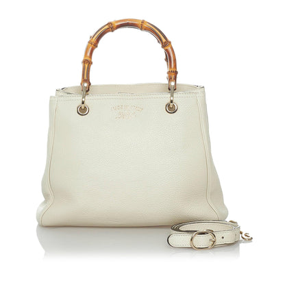 Gucci Bamboo Shopper Leather Satchel (SHG-30082)