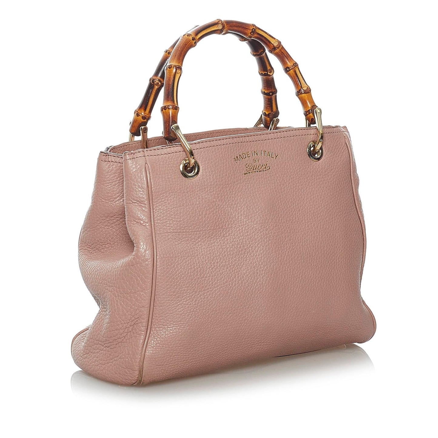Gucci Bamboo Shopper Leather Satchel (SHG-30161)