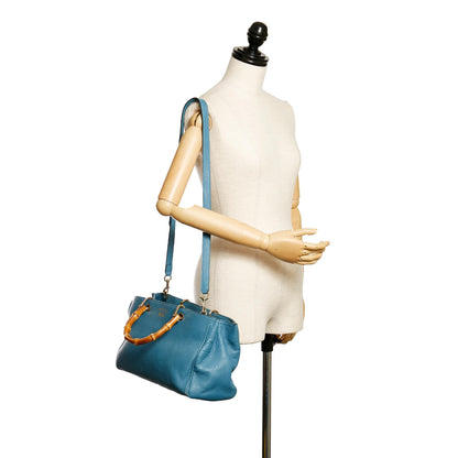 Gucci Bamboo Shopper Leather Satchel (SHG-30162)