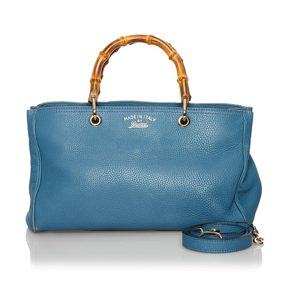 Gucci Bamboo Shopper Leather Satchel (SHG-30162)