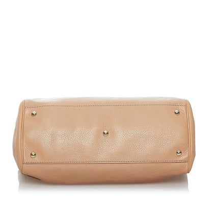 Gucci Bamboo Shopper Leather Satchel (SHG-30256)