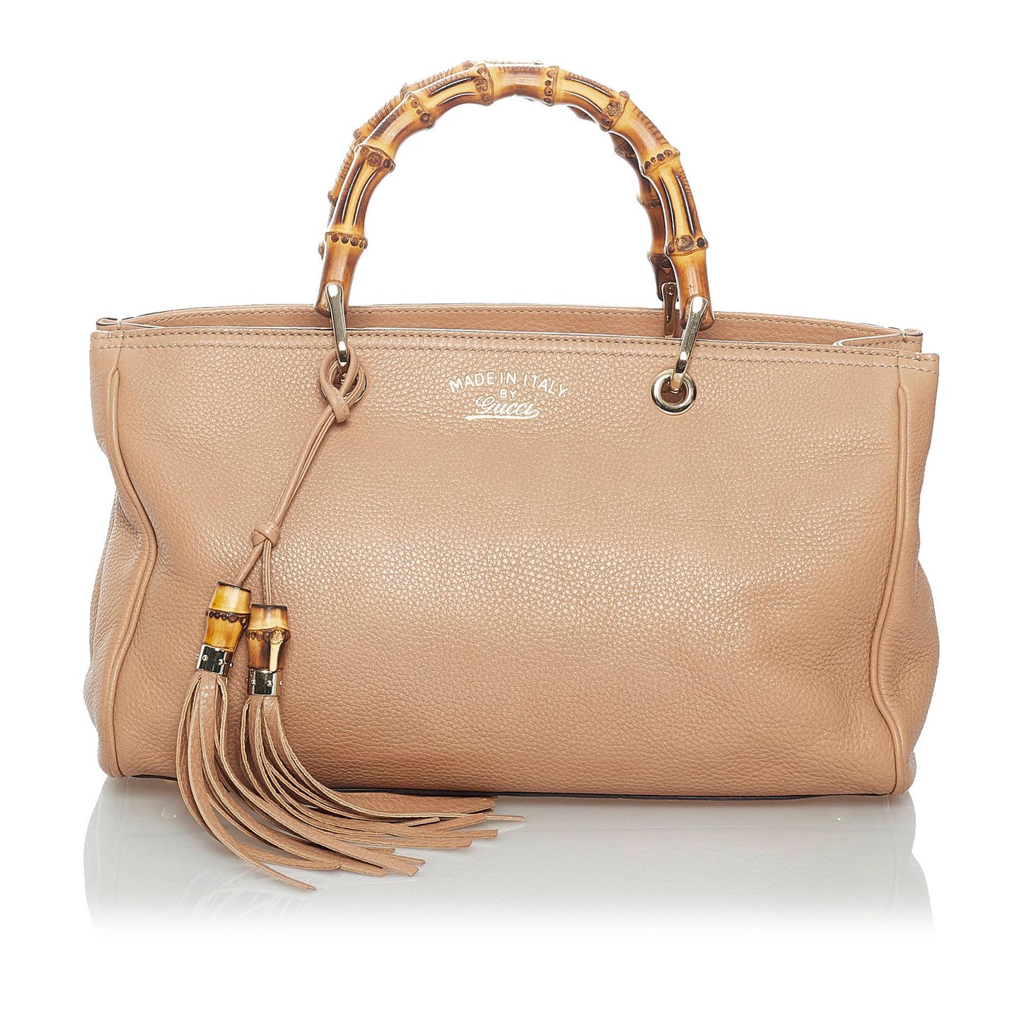 Gucci Bamboo Shopper Leather Satchel (SHG-30256)