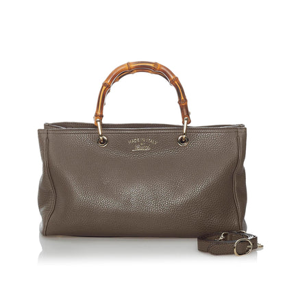 Gucci Bamboo Shopper Leather Satchel (SHG-30317)