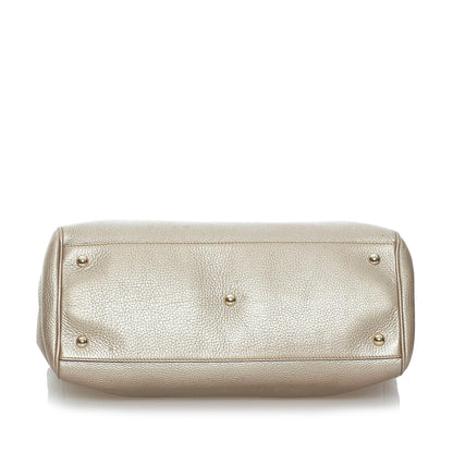 Gucci Bamboo Shopper Leather Satchel (SHG-31045)