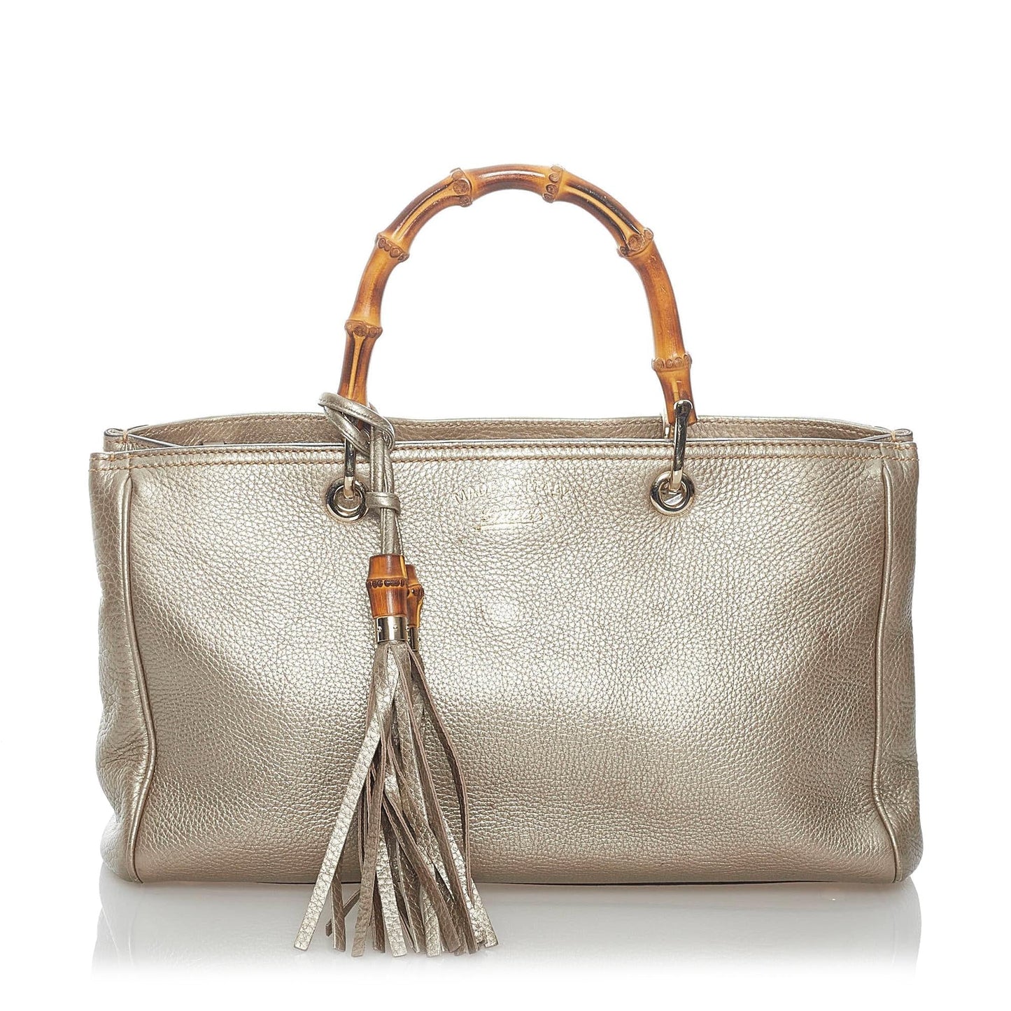 Gucci Bamboo Shopper Leather Satchel (SHG-31045)