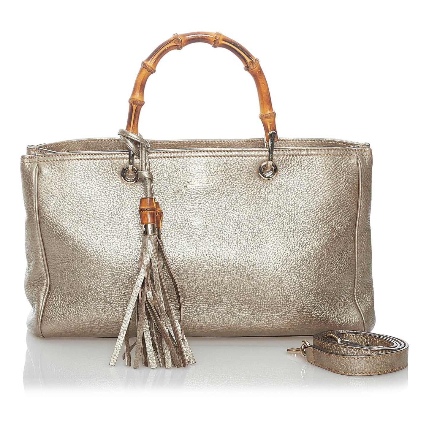 Gucci Bamboo Shopper Leather Satchel (SHG-31045)