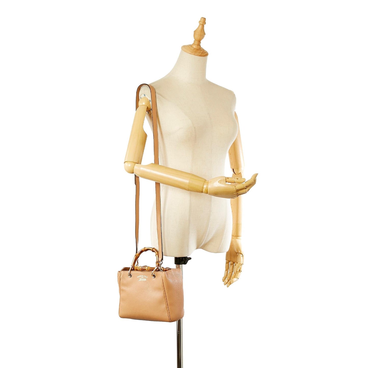 Gucci Bamboo Shopper Leather Satchel (SHG-31060)