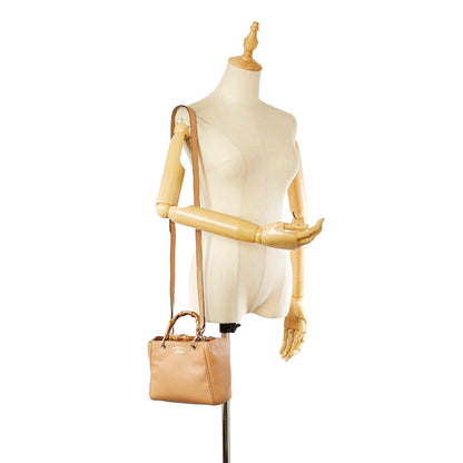 Gucci Bamboo Shopper Leather Satchel (SHG-31060)