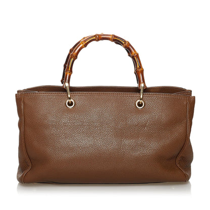 Gucci Bamboo Shopper Leather Satchel (SHG-31103)