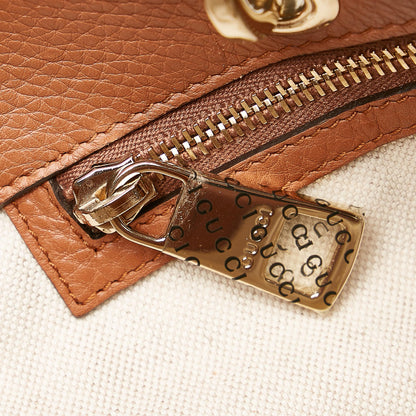 Gucci Bamboo Shopper Leather Satchel (SHG-31354)