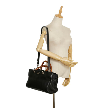 Gucci Bamboo Shopper Leather Satchel (SHG-dP6JxK)