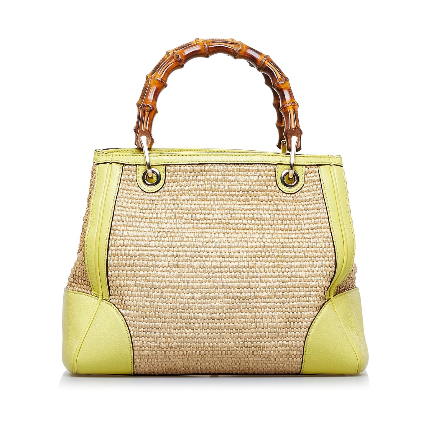 Gucci Bamboo Shopper Raffia Satchel (SHG-PexXRK)