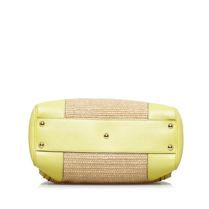 Gucci Bamboo Shopper Raffia Satchel (SHG-PexXRK)