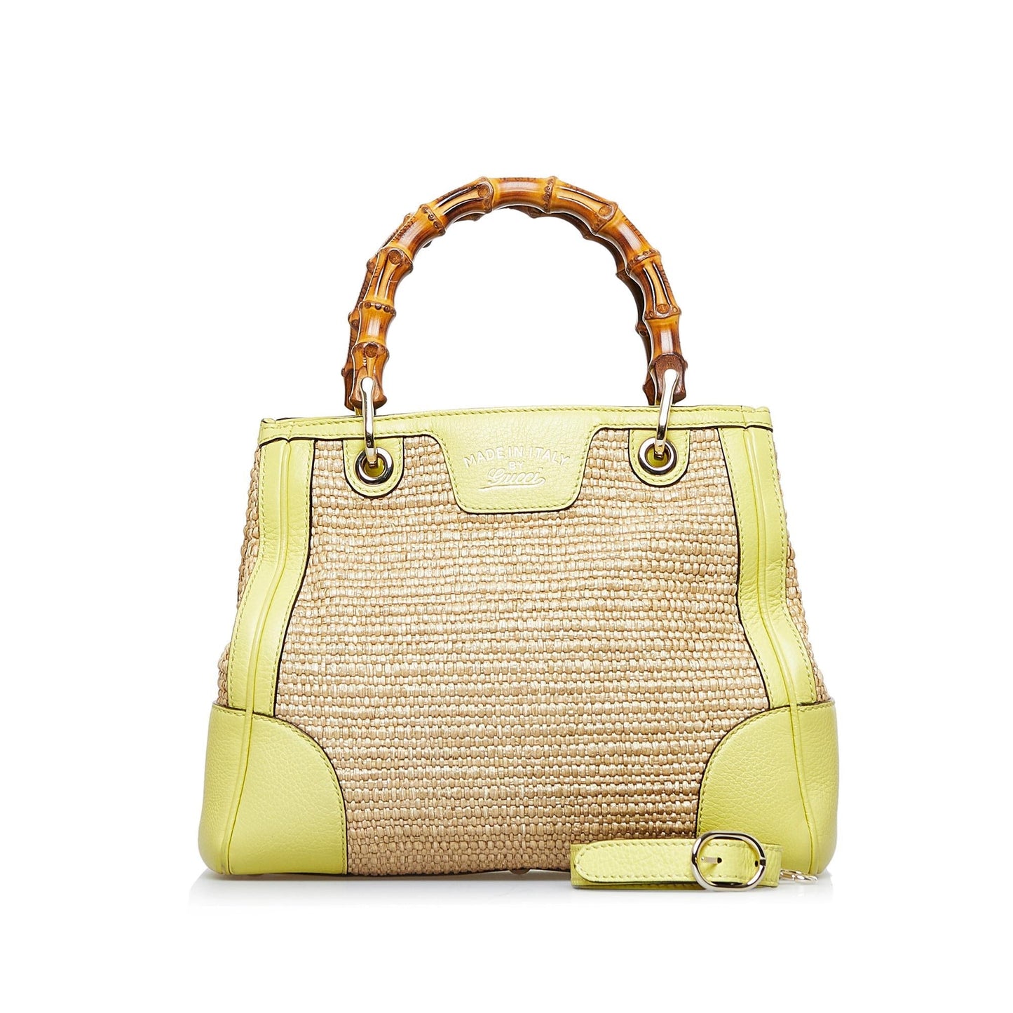 Gucci Bamboo Shopper Raffia Satchel (SHG-PexXRK)
