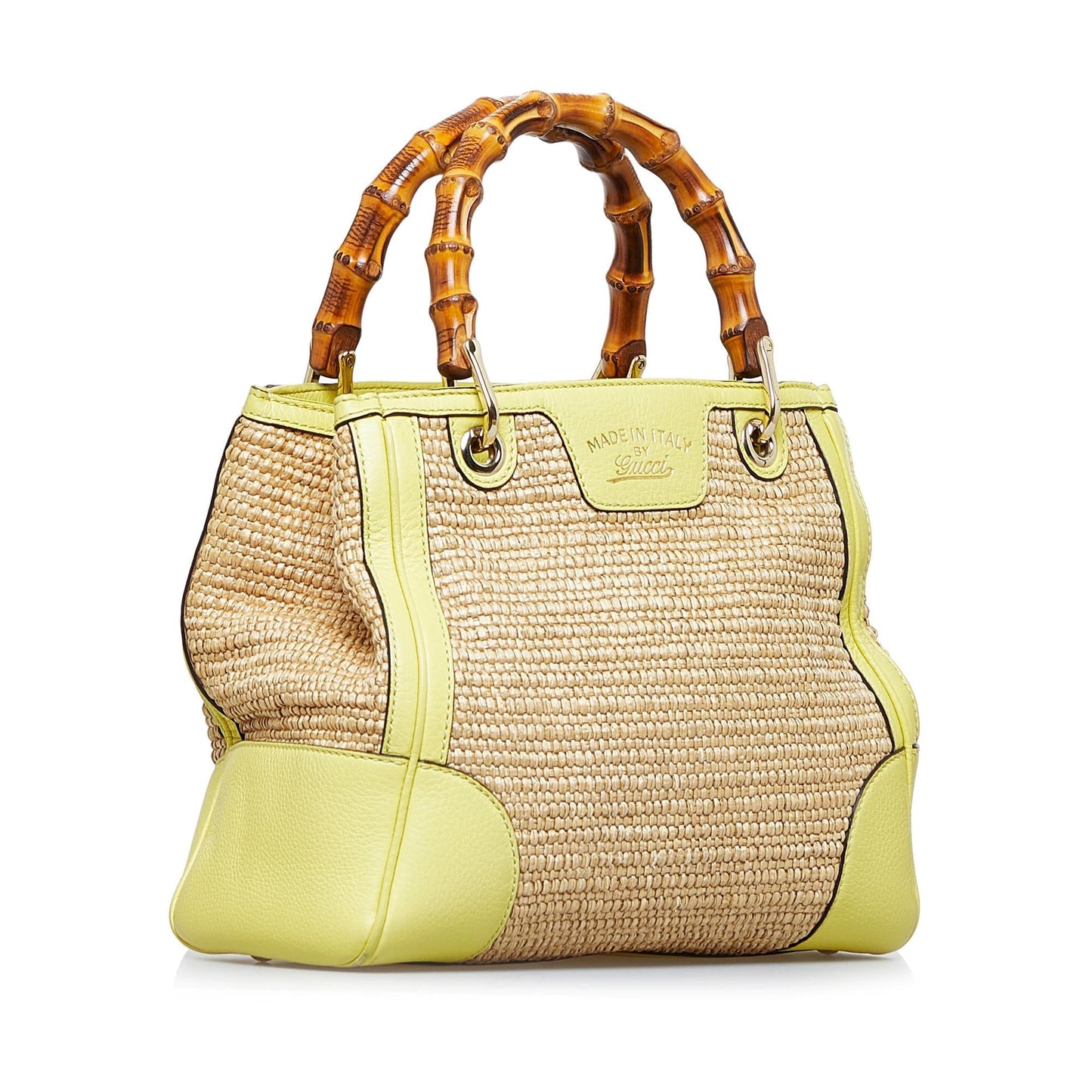 Gucci Bamboo Shopper Raffia Satchel (SHG-PexXRK)