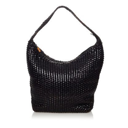 Gucci Bamboo Weaved Leather Shoulder Bag (SHG-31075)