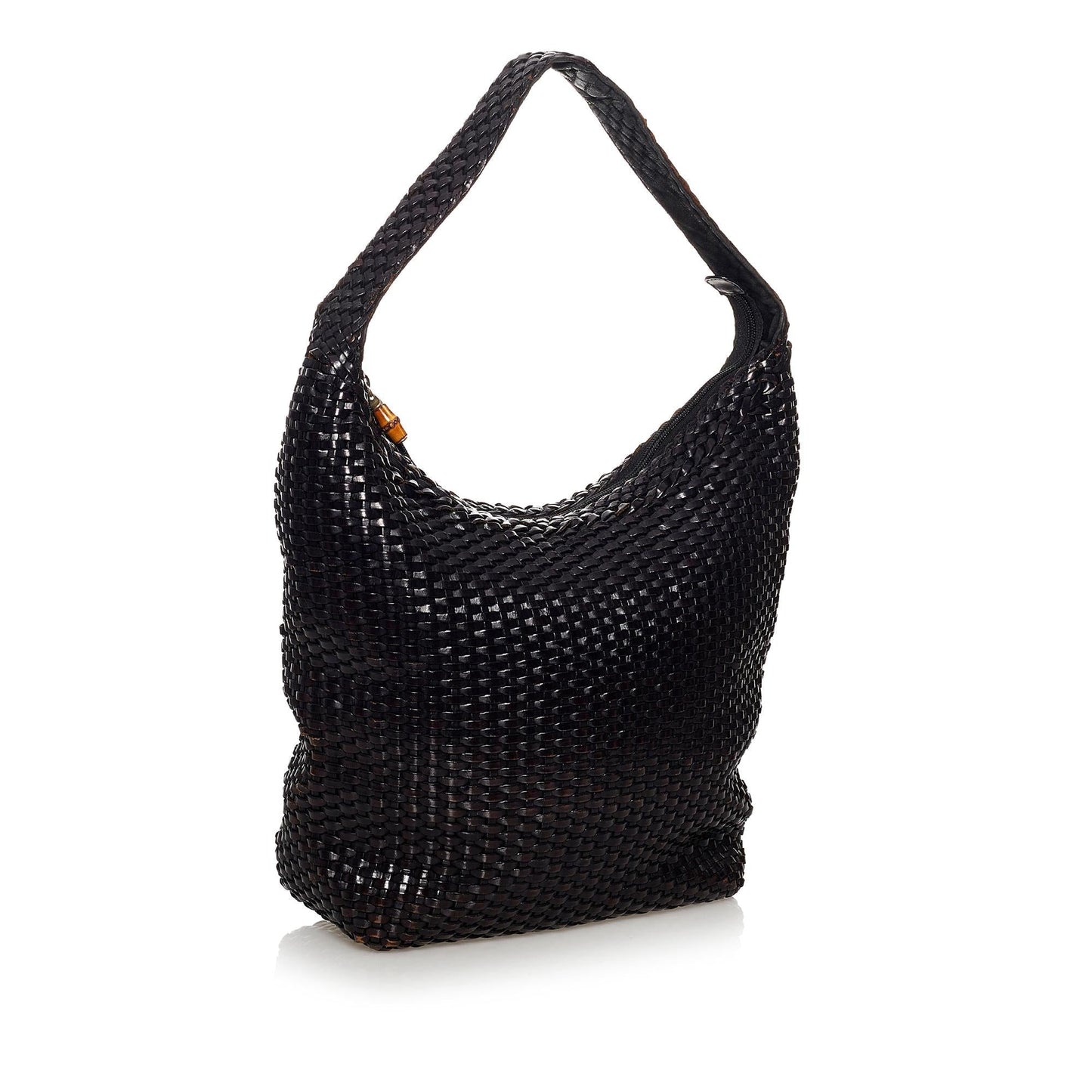 Gucci Bamboo Weaved Leather Shoulder Bag (SHG-31075)