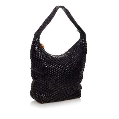 Gucci Bamboo Weaved Leather Shoulder Bag (SHG-31075)