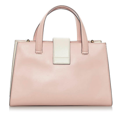 Gucci Bamboo Web Leather Satchel (SHG-29875)