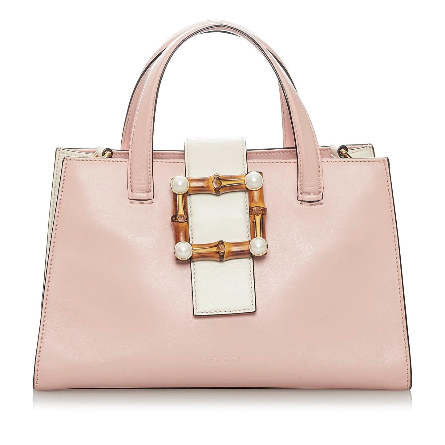 Gucci Bamboo Web Leather Satchel (SHG-29875)