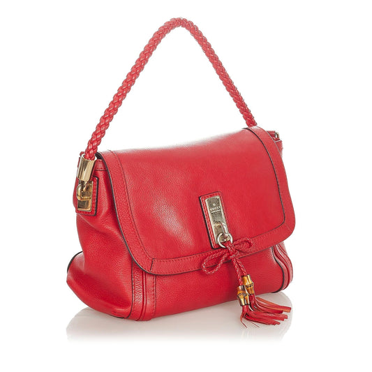 Gucci Bella Leather Satchel (SHG-21423)