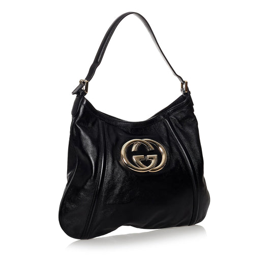 Gucci Britt Leather Shoulder Bag (SHG-30002)