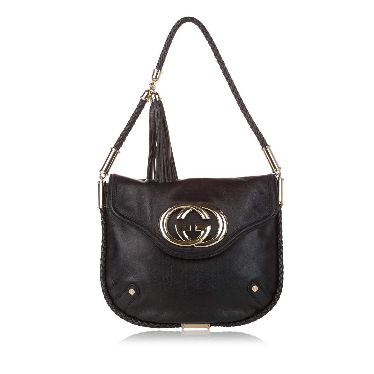 Gucci Britt Leather Shoulder Bag (SHG-31058)