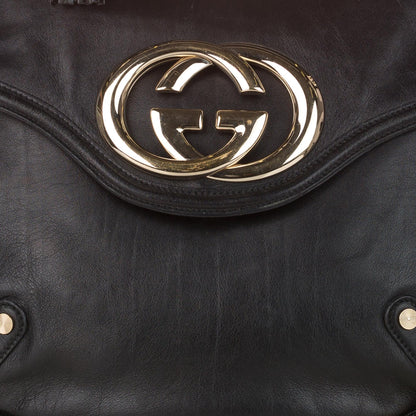Gucci Britt Leather Shoulder Bag (SHG-31058)