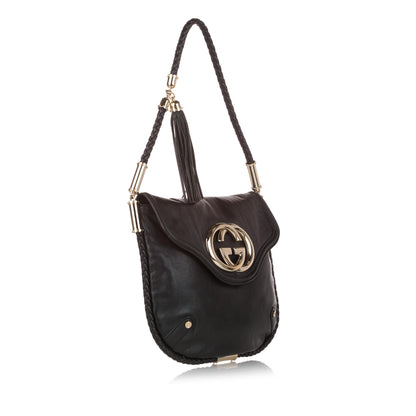 Gucci Britt Leather Shoulder Bag (SHG-31058)