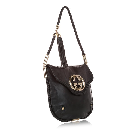 Gucci Britt Leather Shoulder Bag (SHG-31058)