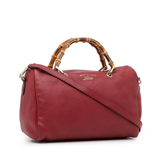 Gucci Calfskin Bamboo Shopper Boston (SHG-5nu9zh)