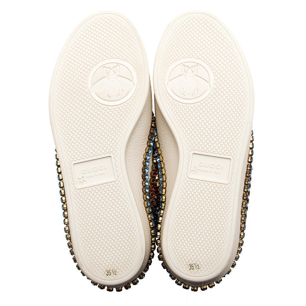 Gucci Calfskin Crystal Falacer Sneakers - Size 5.5 / 35.5 - FINAL SALE (SHF-20069)