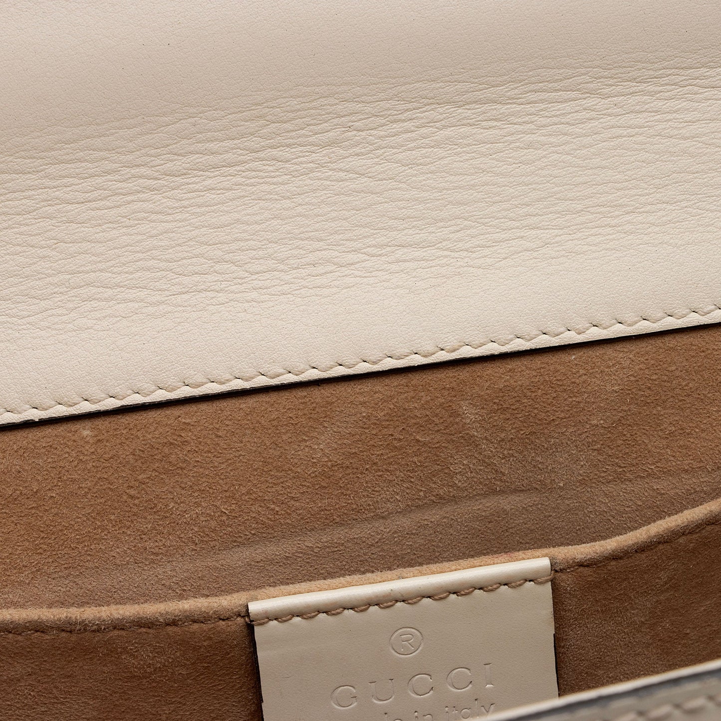 Gucci Calfskin Embroidered Padlock Small Shoulder Bag (SHF-IvAfyD)