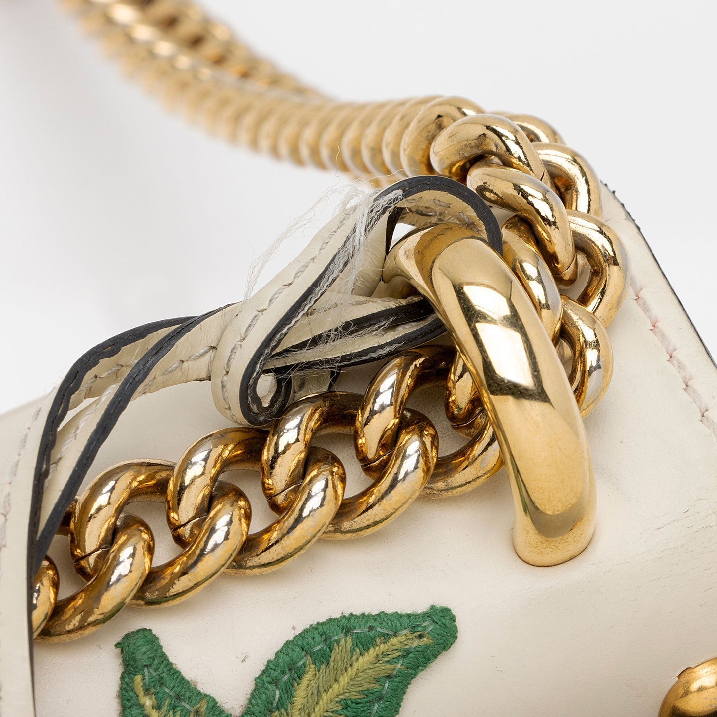 Gucci Calfskin Embroidered Padlock Small Shoulder Bag (SHF-IvAfyD)