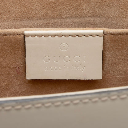 Gucci Calfskin Embroidered Padlock Small Shoulder Bag (SHF-IvAfyD)