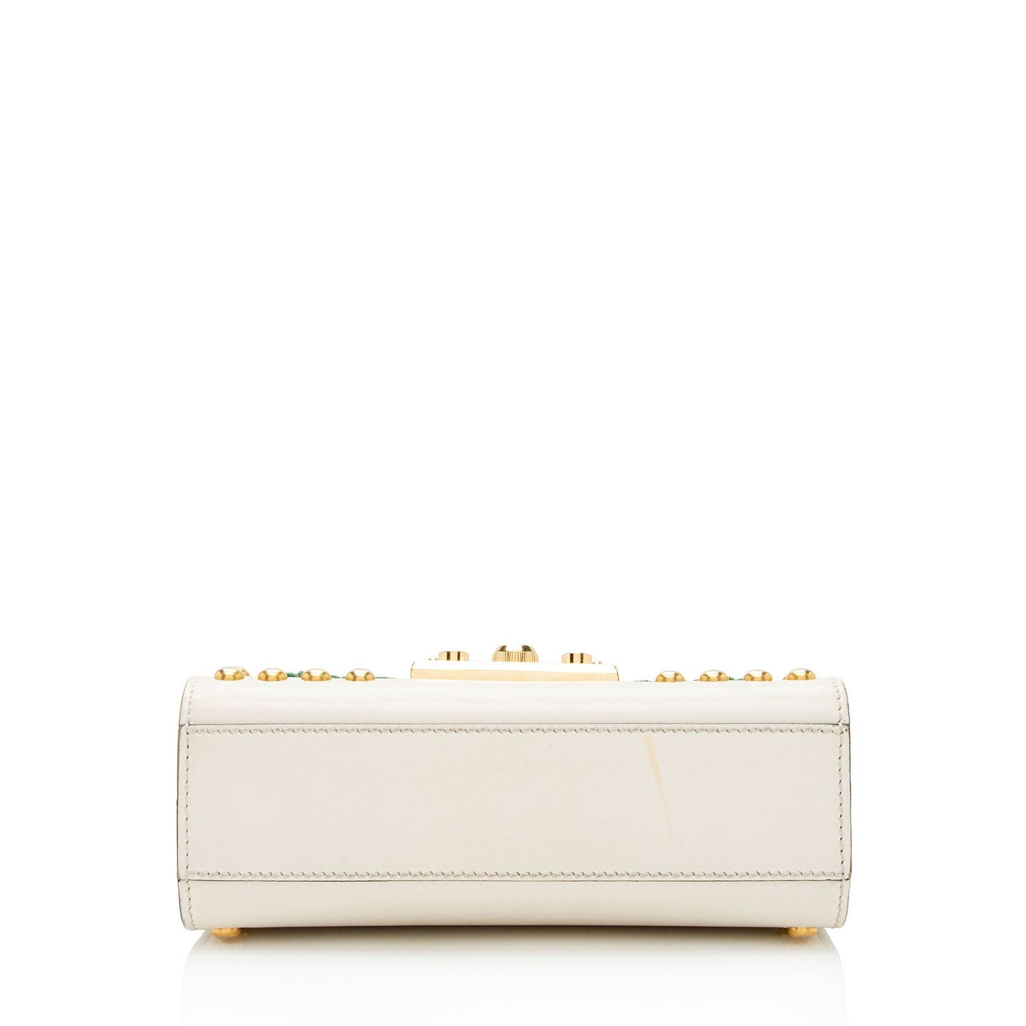 Gucci Calfskin Floral Studded Padlock Small Shoulder Bag (SHF-XfBq3s)