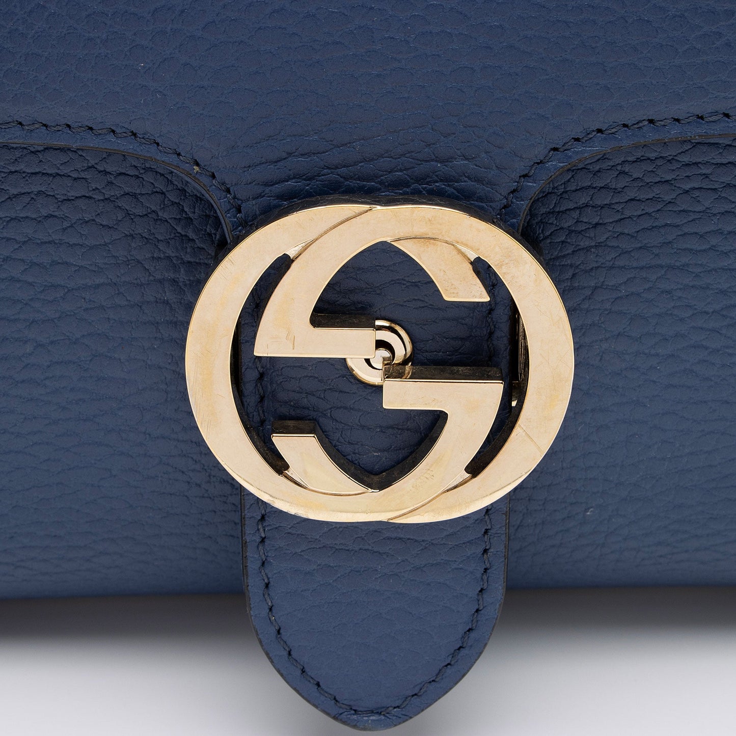 Gucci Calfskin Interlocking G Top Handle Small Shoulder Bag (SHF-2x4YHi)