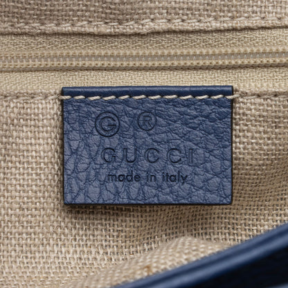 Gucci Calfskin Interlocking G Top Handle Small Shoulder Bag (SHF-2x4YHi)