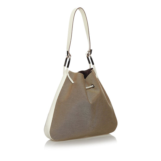 Gucci Canvas Drawstring Shoulder Bag (SHG-29810)