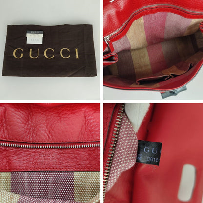 GUCCI Bamboo Daily top handle bag in red leather