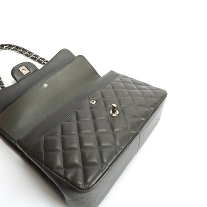 CHANEL Classic Jumbo Double Flap Lambskin- Grey