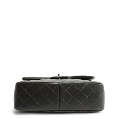 CHANEL Classic Jumbo Double Flap Lambskin- Grey