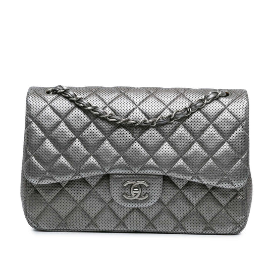 Chanel Sac Jumbo Classic Perforated Lambskin Double Flap