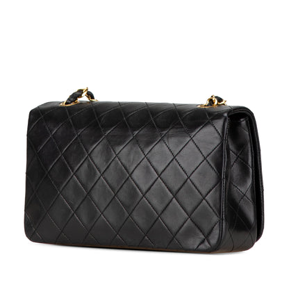 Black Chanel CC Quilted Lambskin Full Flap Crossbody Bag