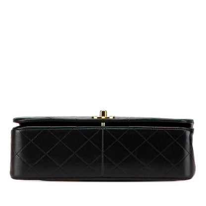 Black Chanel CC Quilted Lambskin Full Flap Crossbody Bag