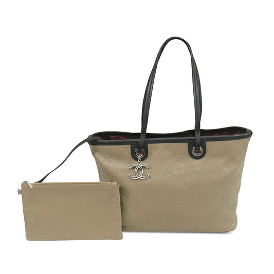 Brown Chanel Small Caviar Shopping Fever Tote