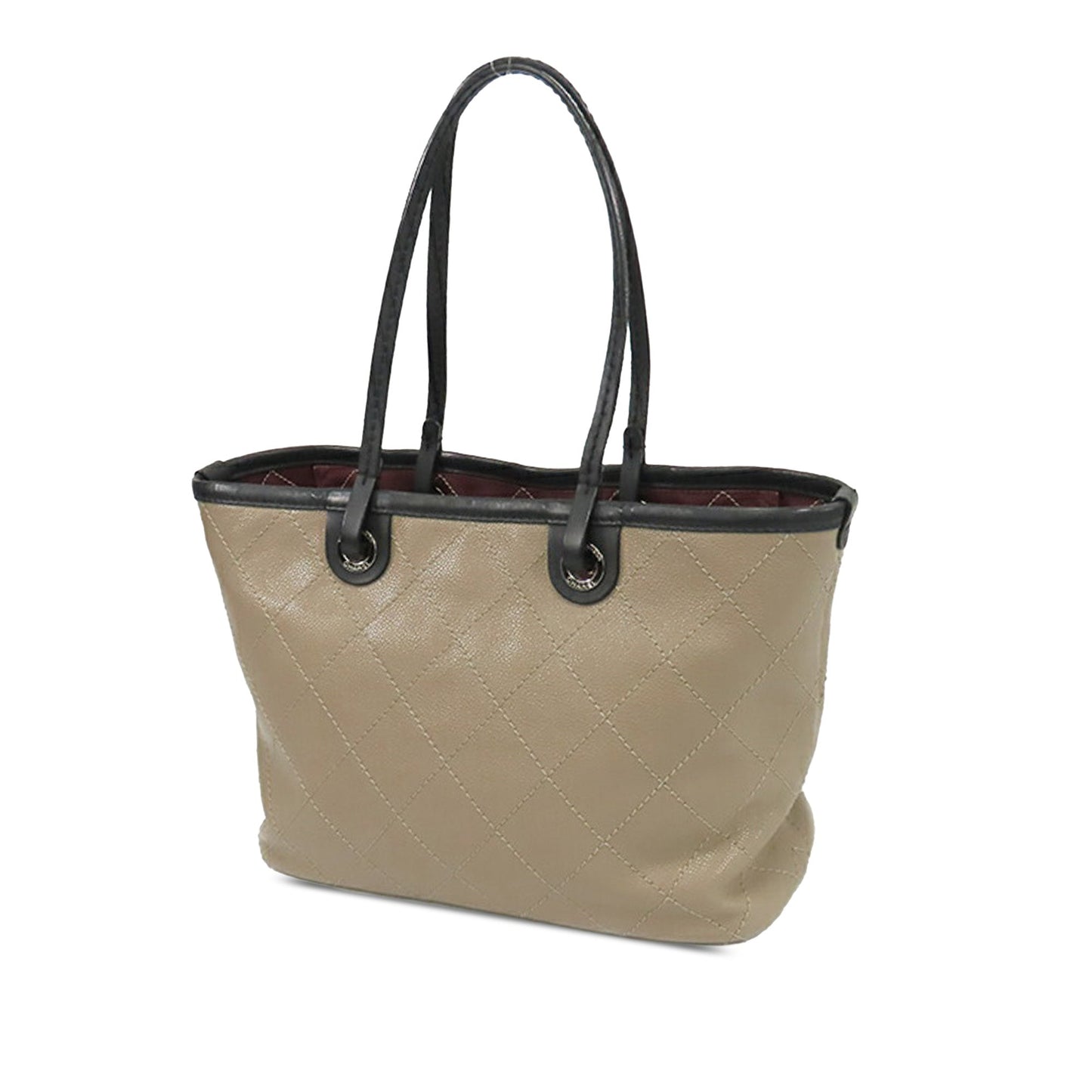 Brown Chanel Small Caviar Shopping Fever Tote